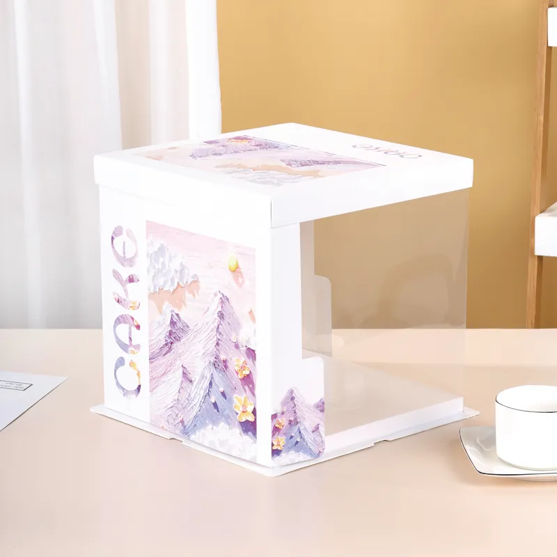 Translucent cake box