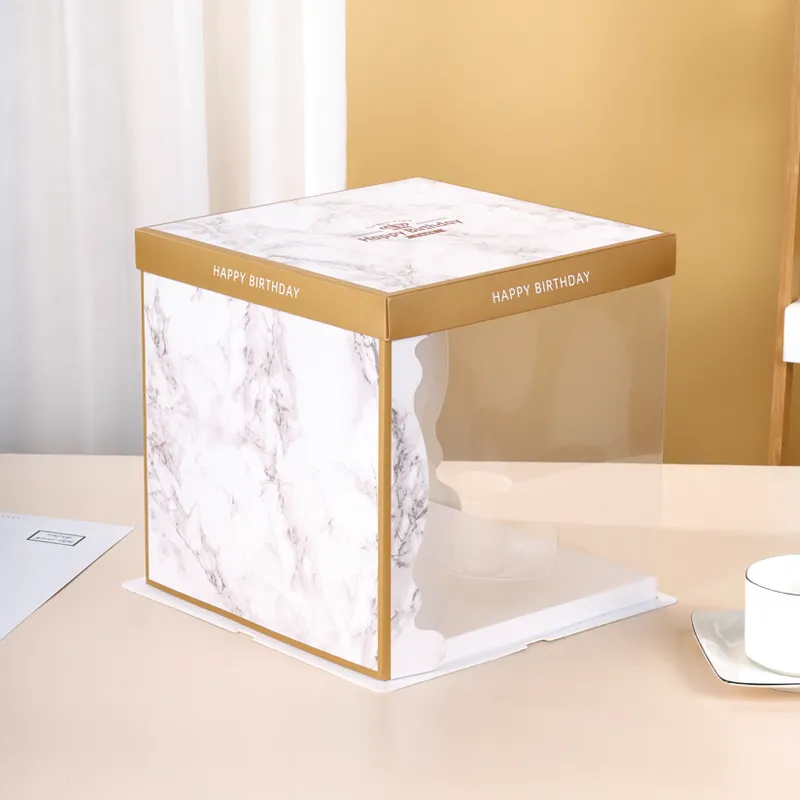 Translucent cake box