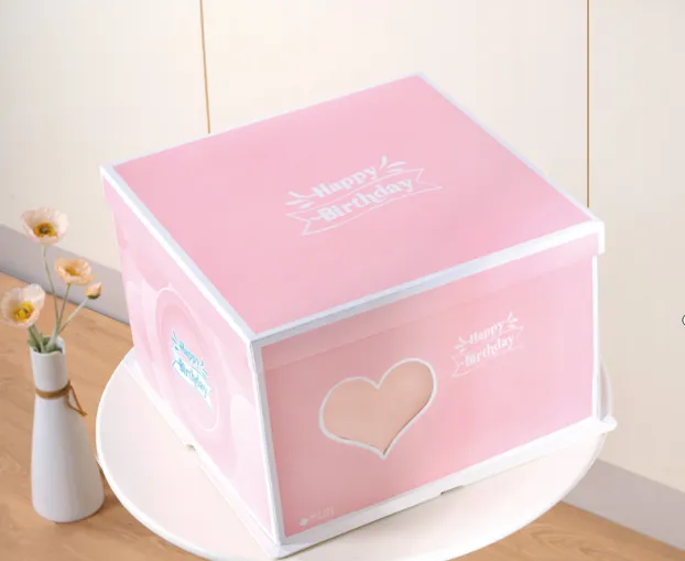 Paper window cake box