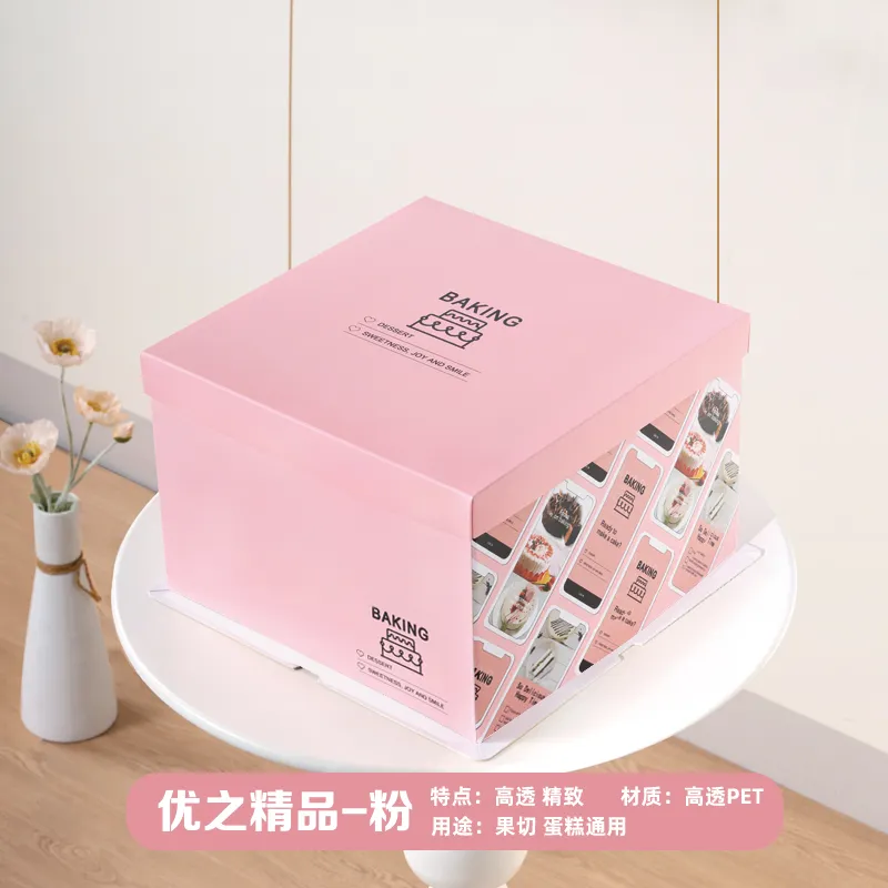 Paper window cake box