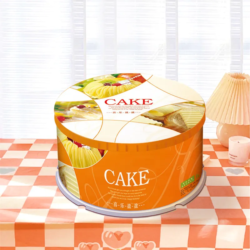 Round cake box