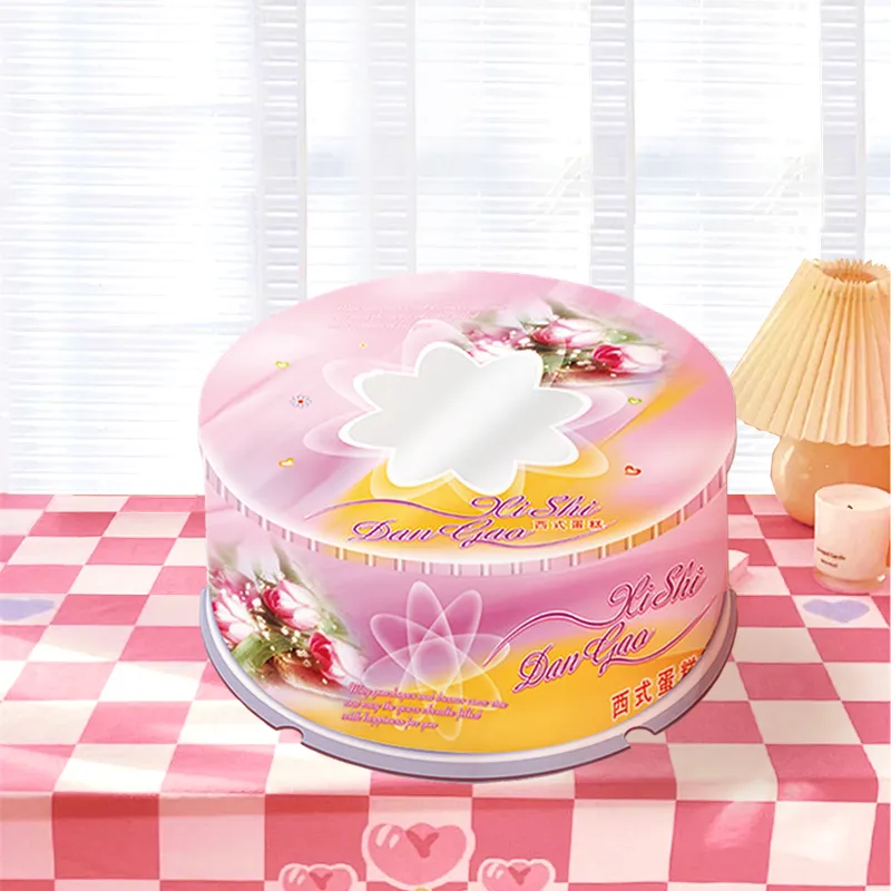 Round cake box