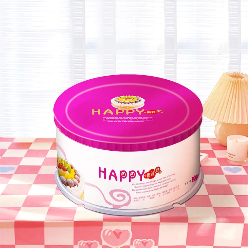 Round cake box