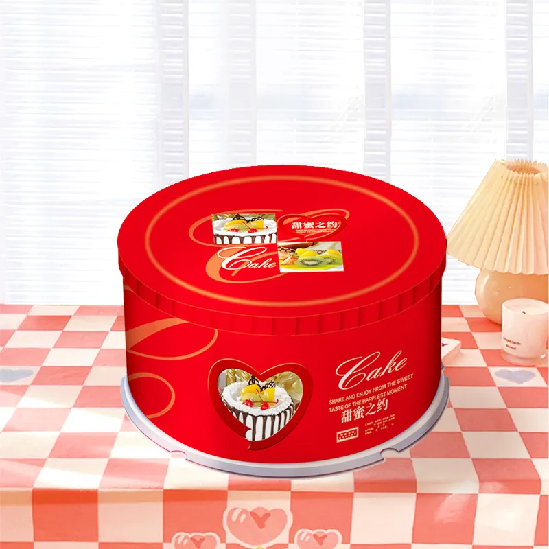Round cake box