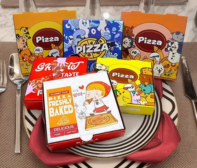 Custom corrugated pizza box